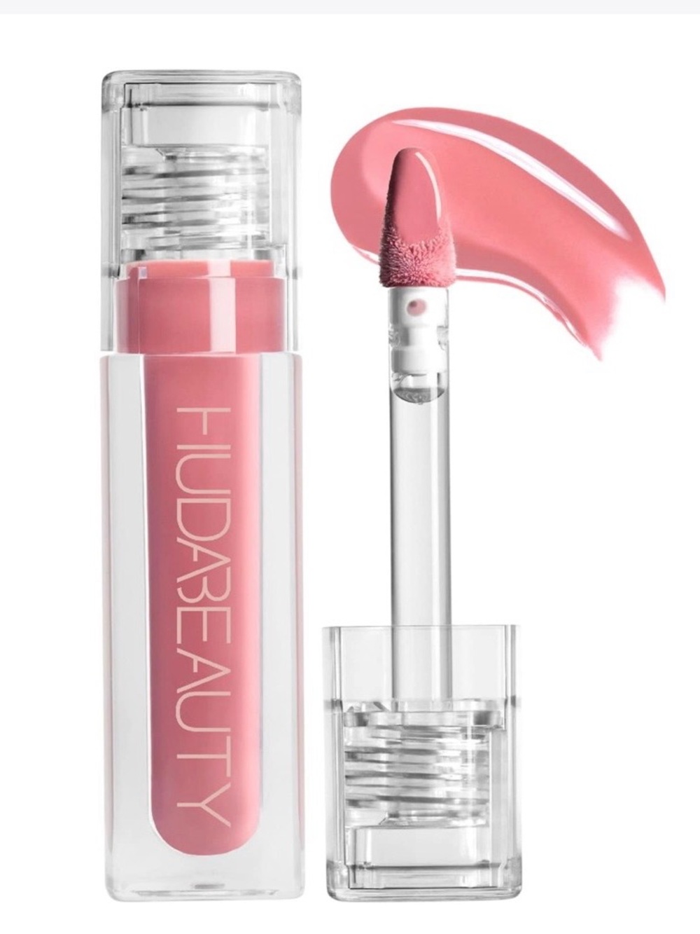 HUDA BEAUTY Lip Gloss & Balm in Dusty Rose Pink